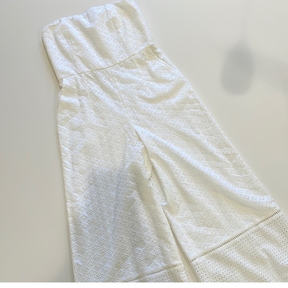 Club Monaco White Eyelet Jumpsuit Strapless - Picture 11 of 12